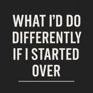 What I’d Do Differently If I Started Over